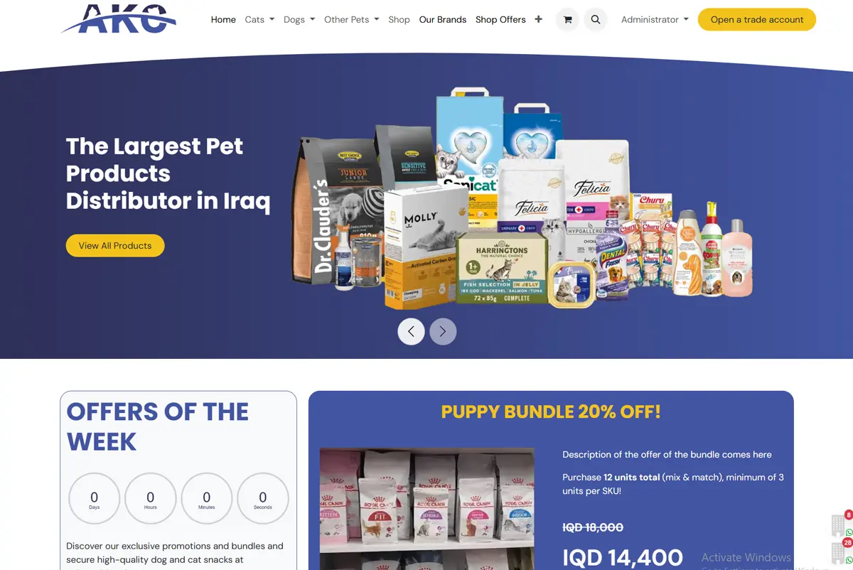 B2B website design for a business company