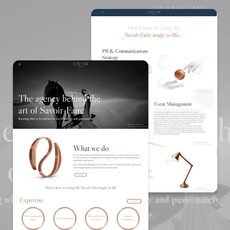 Corporate website design by Dow Group in Dubai