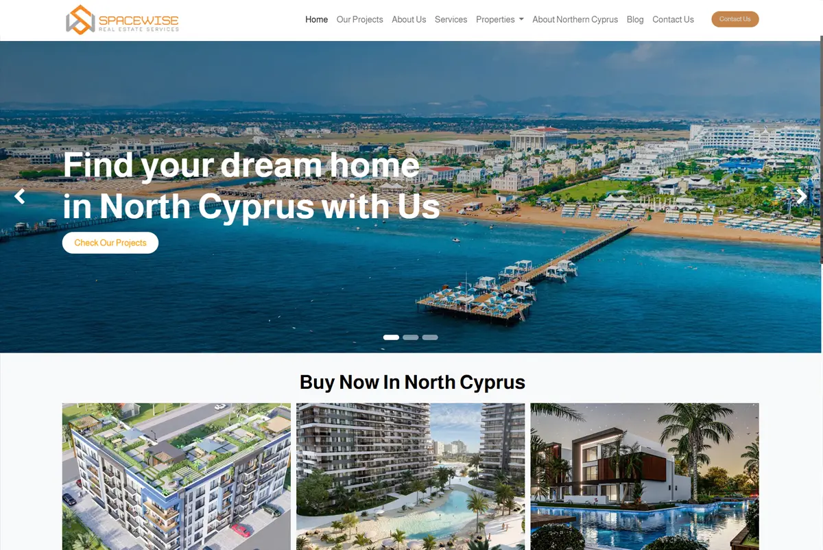 Real estate website design and development